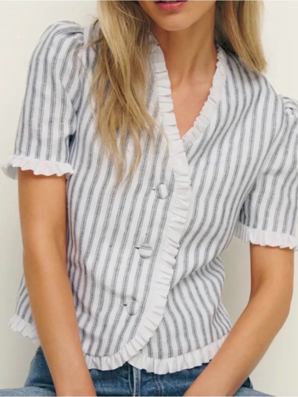 Reformation Bess Linen Top